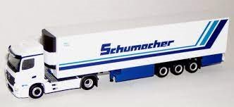 Herpa 302395 MB Antos M Lastbil med køletrailer »Schumacher«